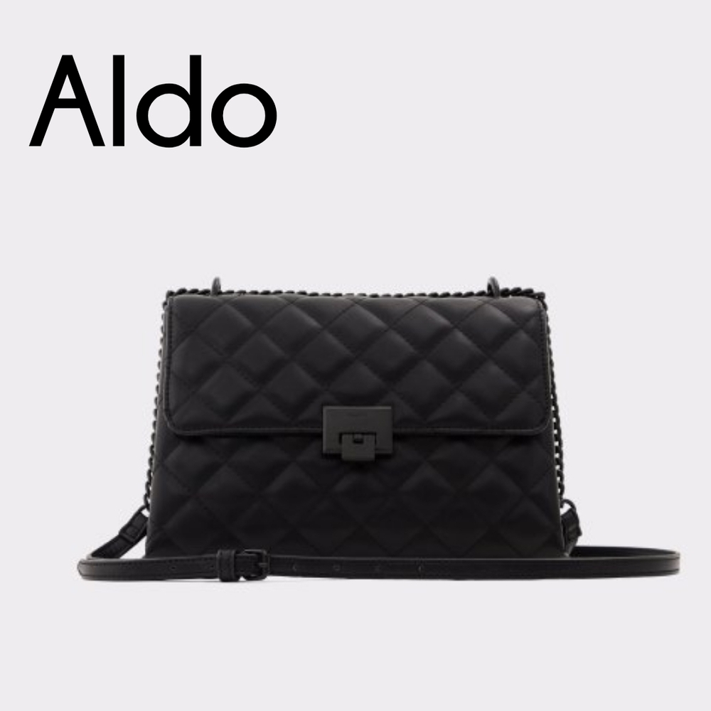 Aldo Black Quilted Crossbody Bag